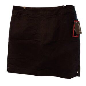 NWT Kim Rogers Super Stretch Pull On Skort Size 14 Black Comfort Career Golf